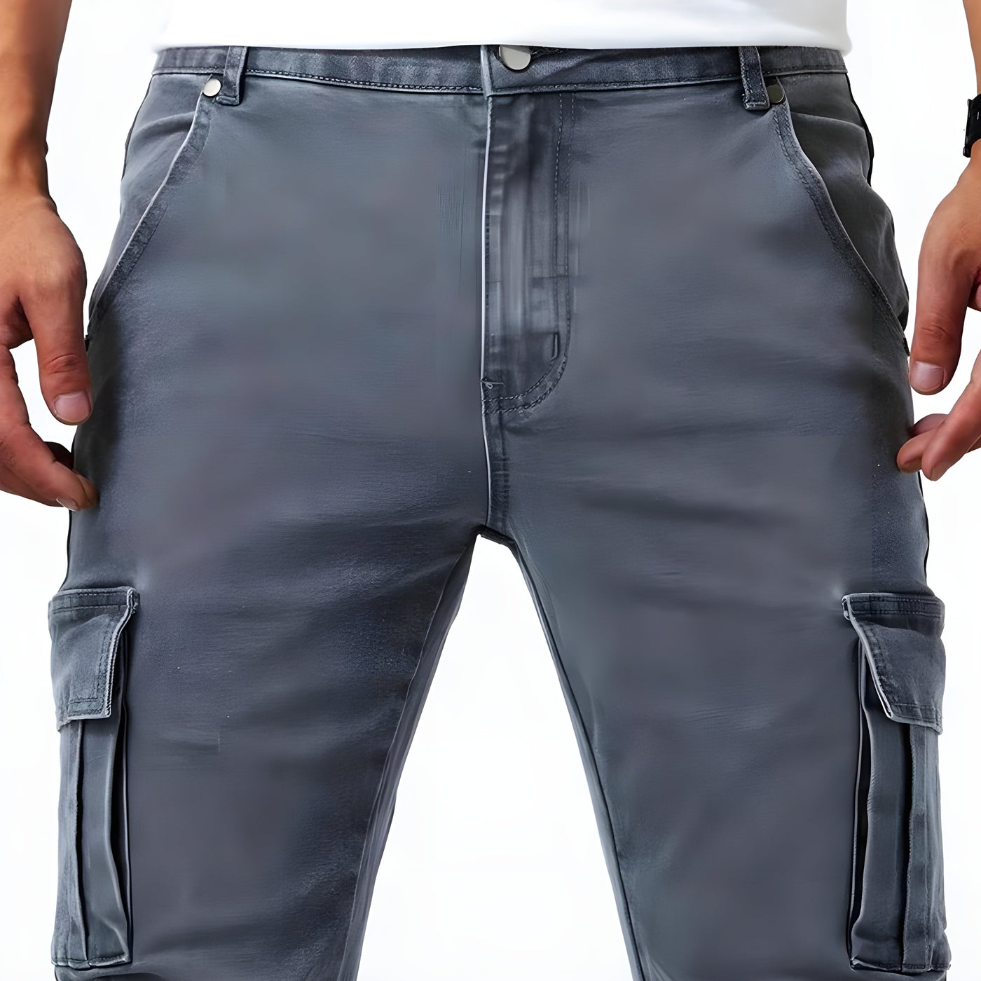 Samuel™ | Pantaloni cargo din denim elastic