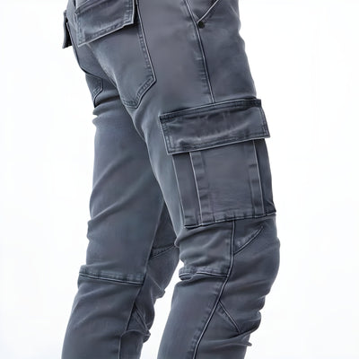 Samuel™ | Pantaloni cargo din denim elastic