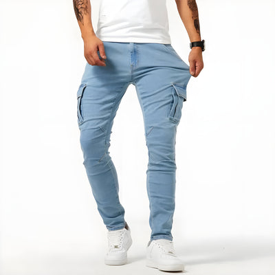 Samuel™ | Pantaloni cargo din denim elastic